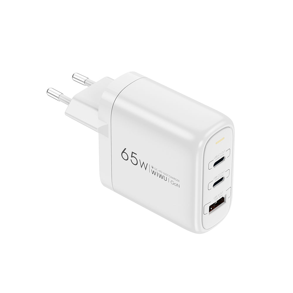 Wiwu Wi-U024 EU Serisi Dual Type-C PD & USB-A GaN Teknolojili Hızlı Şarj Başlığı 65W Wiwu Wi-U024 EU Serisi Dual Type-C PD & USB-A GaN Teknolojili Hızlı Şarj Başlığı 65W